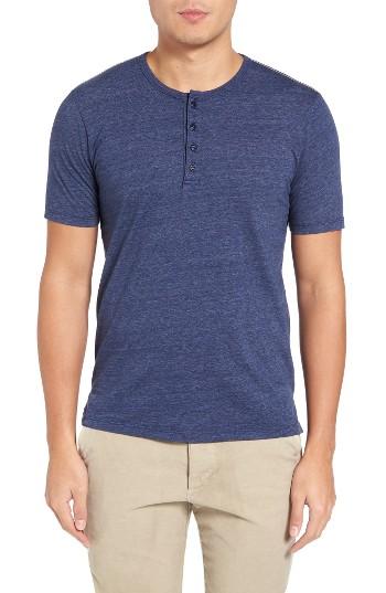 Men's Goodlife Split Hem Henley - Blue