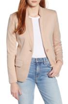 Women's Gibson Notch Collar Cotton Blend Blazer, Size - Pink