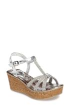 Women's Love And Liberty Caron Crystal Embellished Platform Wedge M - Metallic