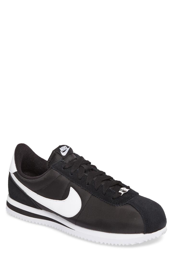 Men's Nike Cortez Basic Nylon Sneaker .5 M - Black