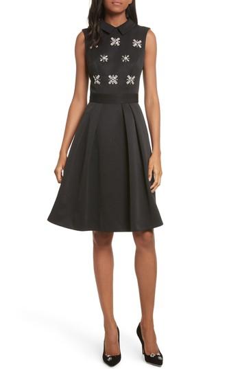 Women's Ted Baker London Embellished Fit & Flare Dress