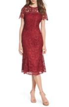 Women's Shoshanna Park Lace Midi Dress - Red