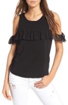 Women's Willow & Clay Cold Shoulder Top - Black
