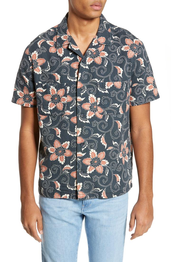 Men's Vince Classic Fit Double Face Floral Print Sport Short