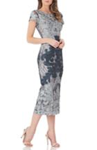 Women's Js Collections Soutache Lace Midi Dress - Blue