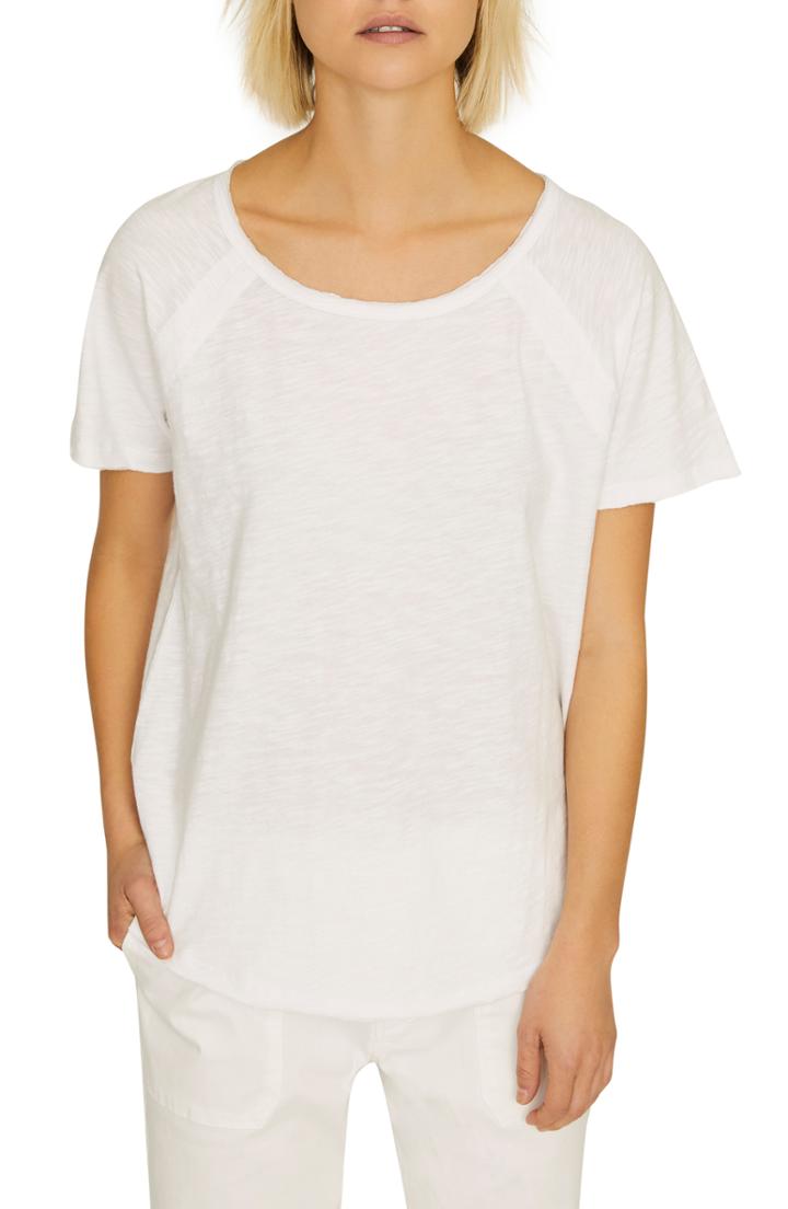 Women's Sanctuary Beacon Raw Edge Tee - White