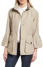 Women's Gallery Bell Sleeve Jacket With Stowaway Hood - Beige