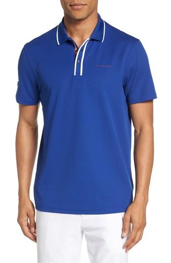 Men's Ted Baker London Bunka Trim Fit Golf Polo (s) - Blue