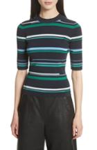 Women's Grey Jason Wu Stripe Knit Top - Blue