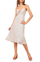 Women's Reformation Clara Ticking Stripe Linen Sundress