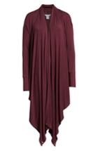 Women's Caslon Off-duty Long Convertible Cardigan - Burgundy