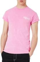 Men's Topman Muscle Fit Embroidered New Wave T-shirt - Pink