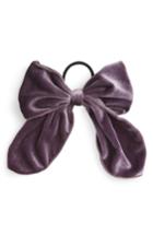 Cara Floppy Velvet Bow Hair Tie, Size - Purple