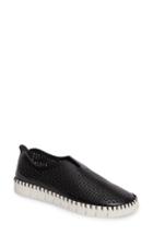 Women's Jeffrey Campbell Tiles Perforated Slip-on Sneaker .5 M - Black