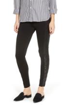 Women's Lysse Gemma Faux Leather Quilted Panel Ankle Leggings - Black
