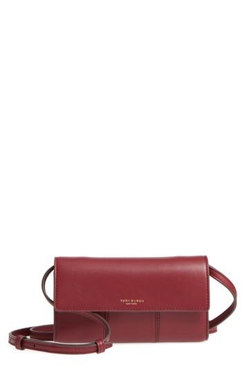 Tory Burch Block-t Leather Crossbody Bag - Red