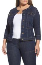 Women's Ashley Graham X Marina Rinaldi Canberra Denim Jacket - Blue