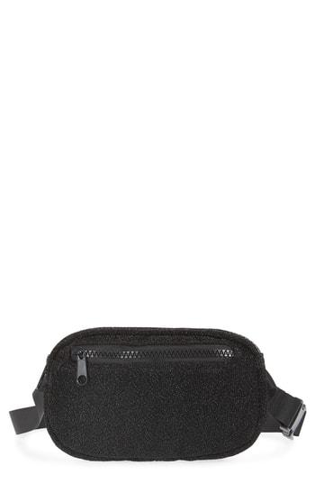 Tasha Metallic Belt Bag - Black