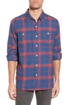 Men's True Grit Roadtrip Plaid Flannel Sport Shirt - Blue