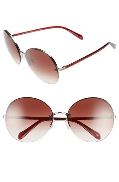 Women's Oliver Peoples Jorie 62mm Semi Rimless Sunglasses - Red