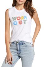 Women's Sub Urban Riot Work Out Muscle Tee - White