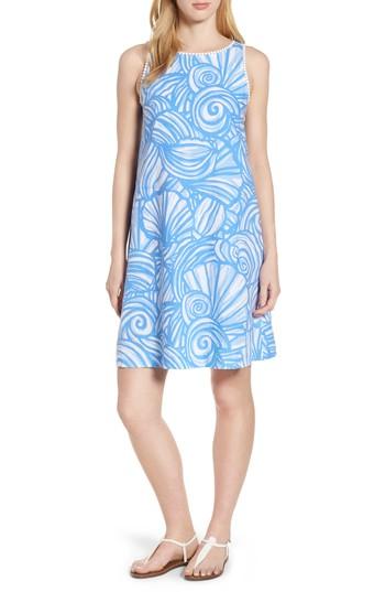 Women's Vineyard Vines Nautilus Print Shift Dress - Blue