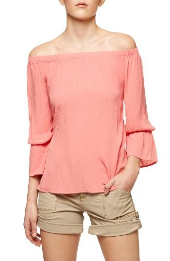 Petite Women's Sanctuary Off The Shoulder Blouse P - Pink