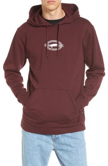 Men's Vans Og Oval Hoodie - Burgundy