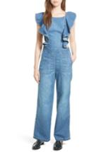 Women's La Vie Rebecca Taylor Strap Tie Back Denim Jumpsuit