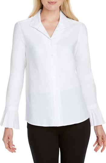 Women's Foxcroft Alba Stretch Cotton Blend Blouse