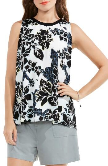 Women's Vince Camuto Floral Exhibit Tie Back Blouse
