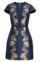 Women's Ted Baker London Tzalla Sculpted Stardust Jacquard Dress - Blue