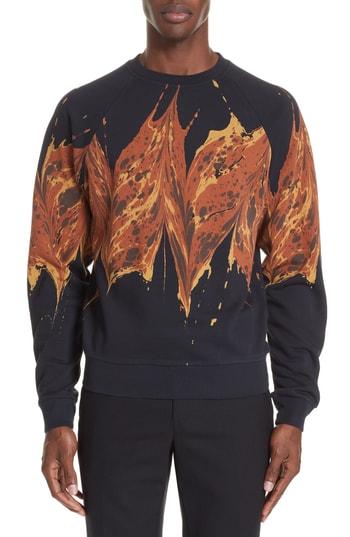 Men's Dries Van Noten Graphic Sweatshirt - Blue