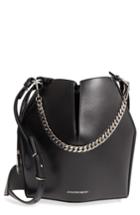 Alexander Mcqueen Leather Bucket Bag - Black