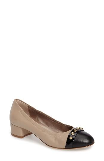Women's Agl Studded Block Heel Pump Us / 35eu - Beige