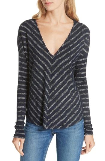 Women's Rag & Bone/jean Hudson Stripe Tee, Size - Blue
