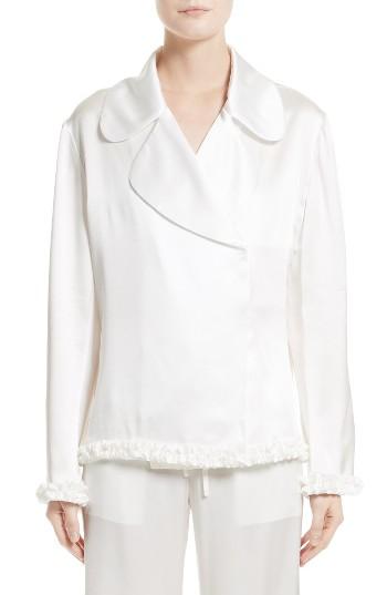 Women's Eric Schlosberg Silk Charmeuse Pajama Top