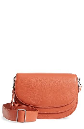 Steven Alan Landon Leather Crossbody Saddle Bag - Orange