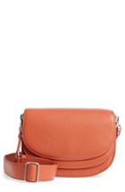 Steven Alan Landon Leather Crossbody Saddle Bag - Orange