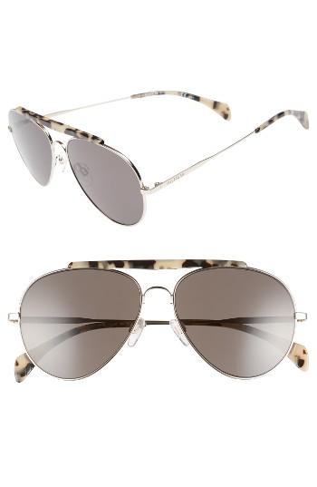 Women's Tommy Hilfiger 58mm Aviator Sunglasses - Light Gold