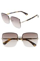 Women's Kate Spade New York Janays 61mm Rimless Square Sunglasses - Dark Havana