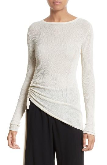 Women's Helmut Lang Drawstring Crepe Pullover