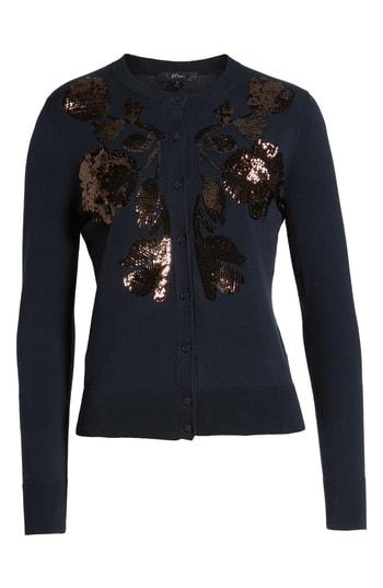 Women's J.crew Sequin Floral Embroidered Jackie Cardigan