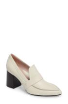 Women's Taryn Rose Marcella Block Heel Loafer Pump M - Ivory