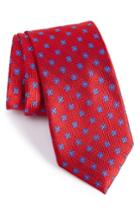 Men's Nordstrom Men's Shop Harry Neat Medallion Silk Tie, Size - Red