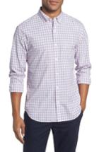 Men's Bonobos Slim Fit Washed Ombre Check Sport Shirt, Size - Pink
