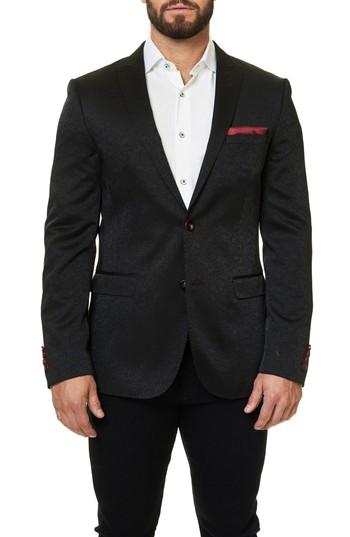 Men's Maceoo Descartes Jacquard Sport Coat (m) - Black