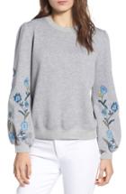 Women's Rebecca Minkoff Cinda Embroidered Sweatshirt, Size - Grey