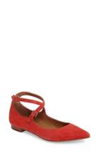 Women's Frye Sienna Cross Ballet Flat M - Red