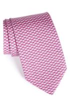 Men's Salvatore Ferragamo Geo Print Silk Tie, Size - Purple